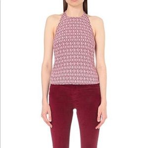 Maje Lucas crepe halterneck top